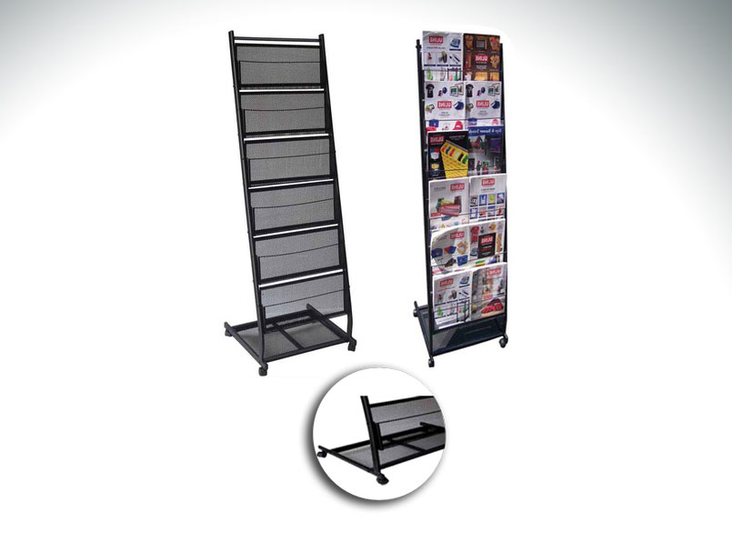 6-pocket Mobile Literature Rack (medium)